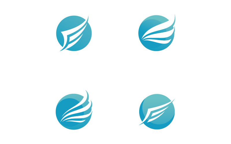 Vogelvleugel Vector Logo ontwerpsjabloon V36