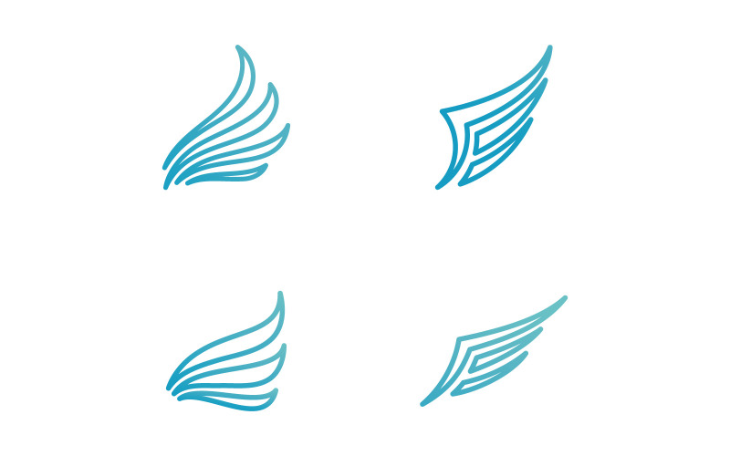 Vogelvleugel Vector Logo ontwerpsjabloon V39