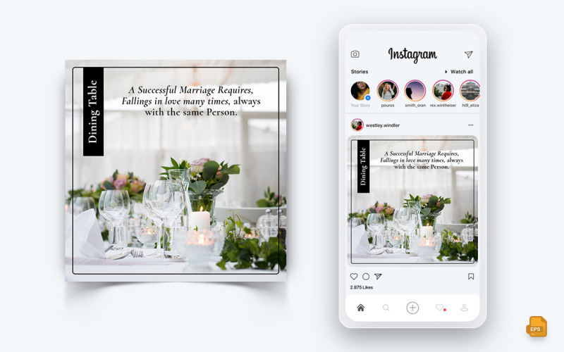 Bröllopsinbjudan Social Media Instagram Post Design-05