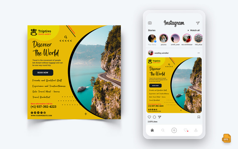 Podróże i podróże Social Media Instagram Post Design-11