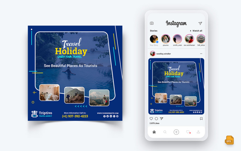 Viaggi e viaggi Social Media Instagram Post Design-12