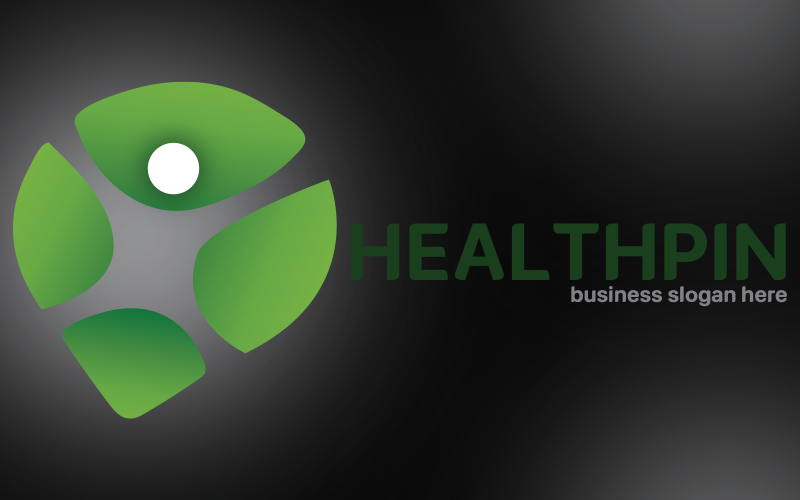 Health Pin Human Logo Template