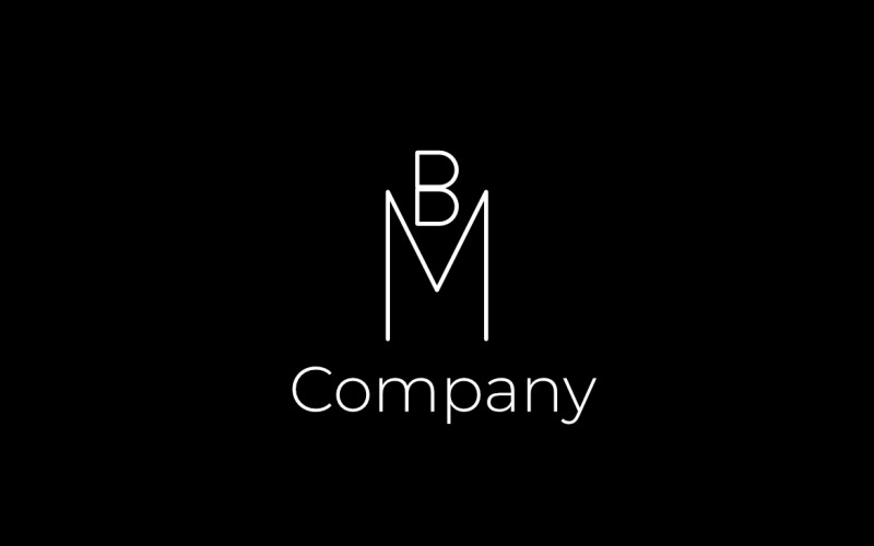 Lettre monogramme MB Logo plat