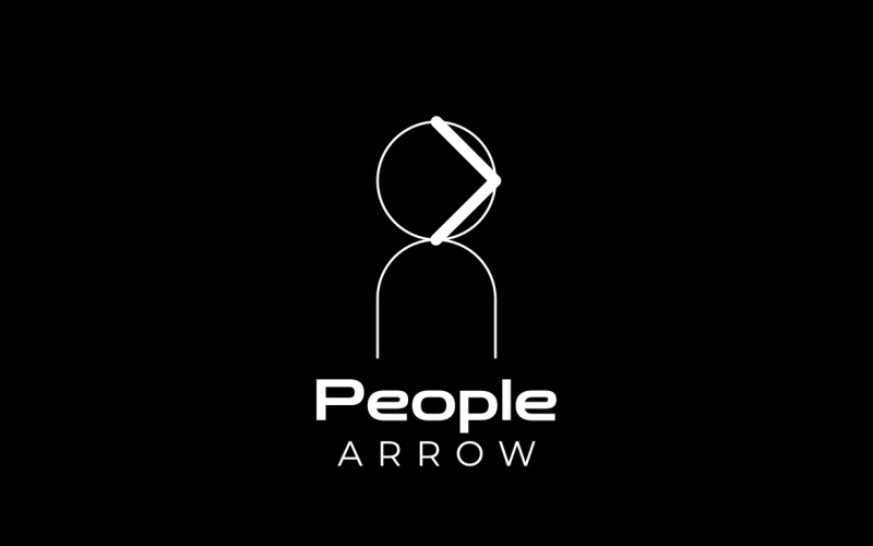 Logotipo de inicialização corporativa da People Arrow