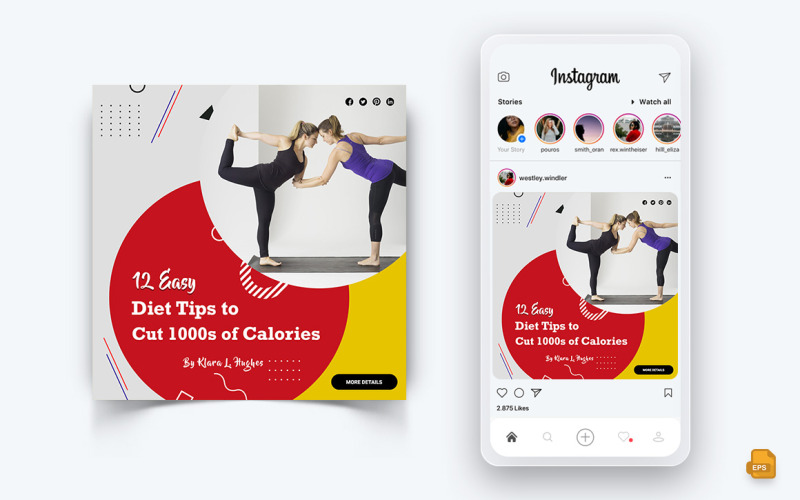 Yoga e meditazione Social Media Instagram Post Design-03