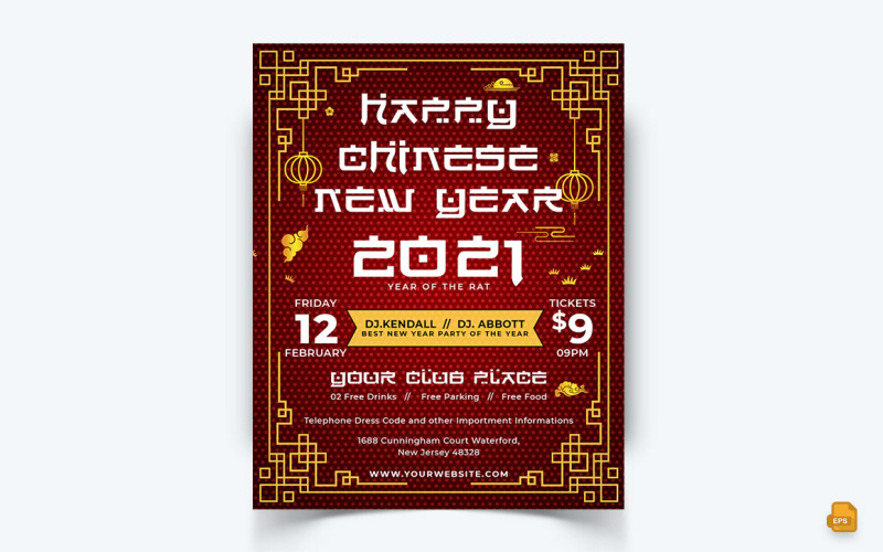 Design del feed Instagram dei social media per la celebrazione del capodanno cinese-06