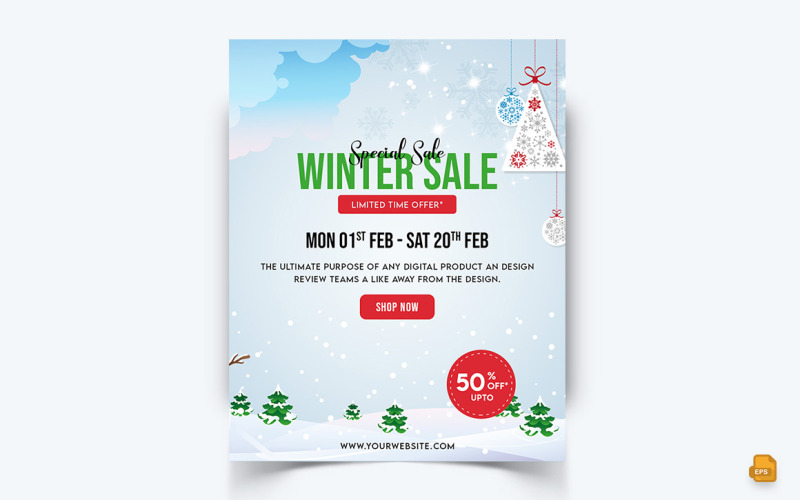 Offerta stagione invernale Vendita Social Media Feed Design-02