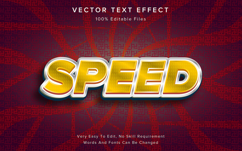 Effet de texte modifiable Speed Gold