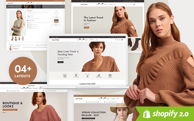 LinenFrock — минималистичная тема моды и стиля жизни для Shopify OS2.0