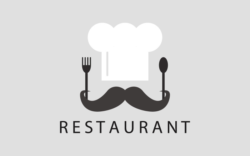 Logo de restaurant sur fond blanc