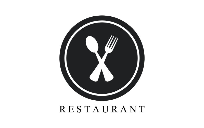 Restaurant logo on a white background - TemplateMonster