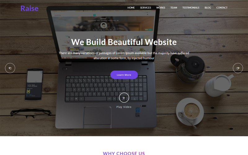 Verhoog de HTML5-bestemmingspaginasjabloon van Digital Agency