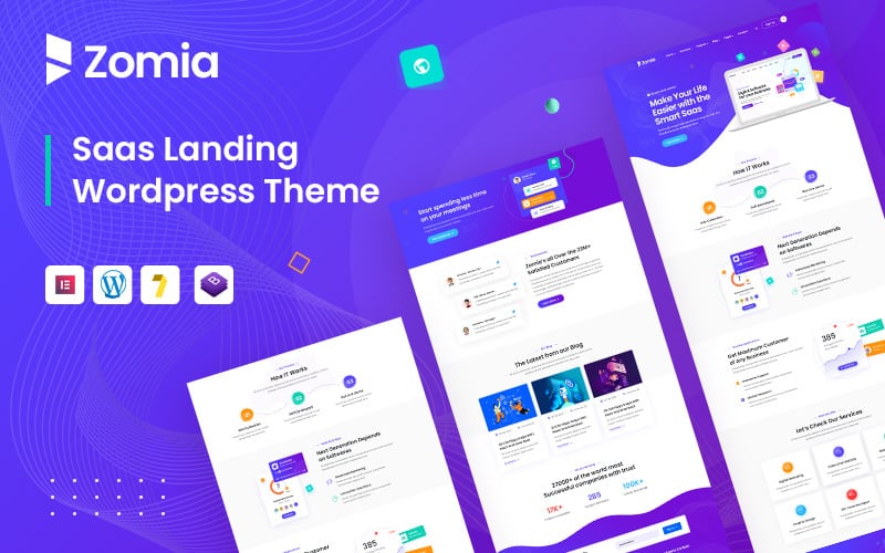 Zomia - Tema WordPress Elementor per startup tecnologiche SaaS