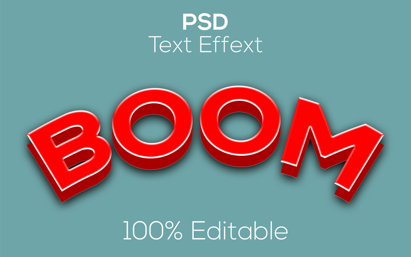 Бум | Сучасний бум Psd текстовий ефект