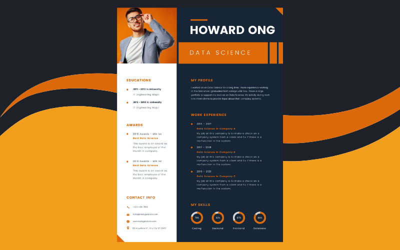 Customizable Modern Professional - Customizable Modern Professional Resume Template 266536 Original