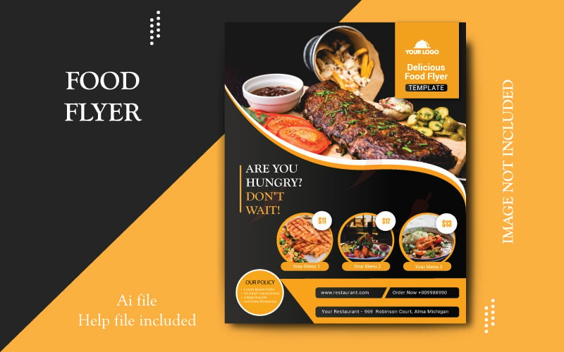 Delicious Food Menu Flyer #266526 - TemplateMonster