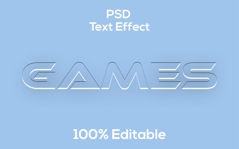Efeito de texto PSD de jogos modernos