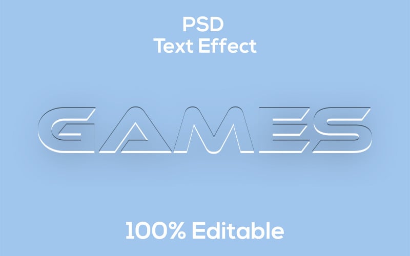 Moderna spel Psd Text Effekt