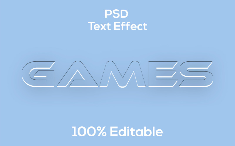 Nowoczesne gry Psd Text Effect