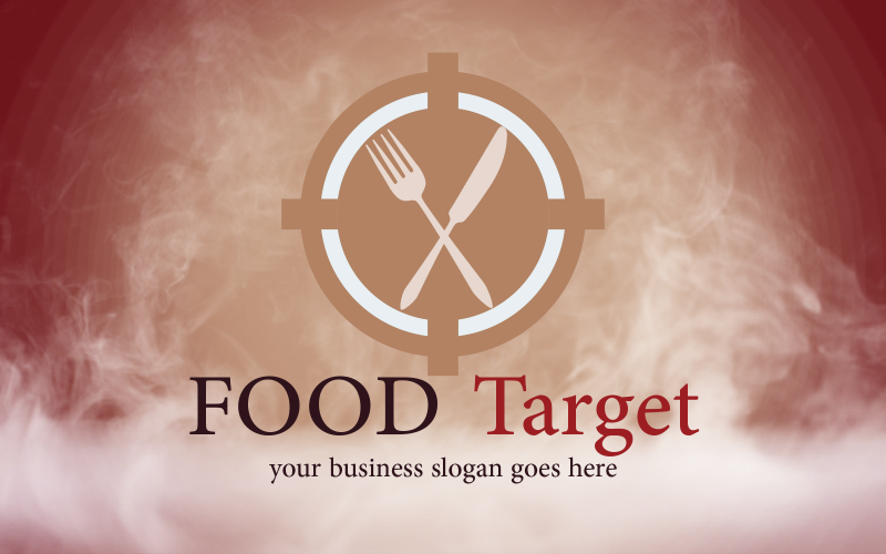 Шаблон логотипа ресторана Food Target