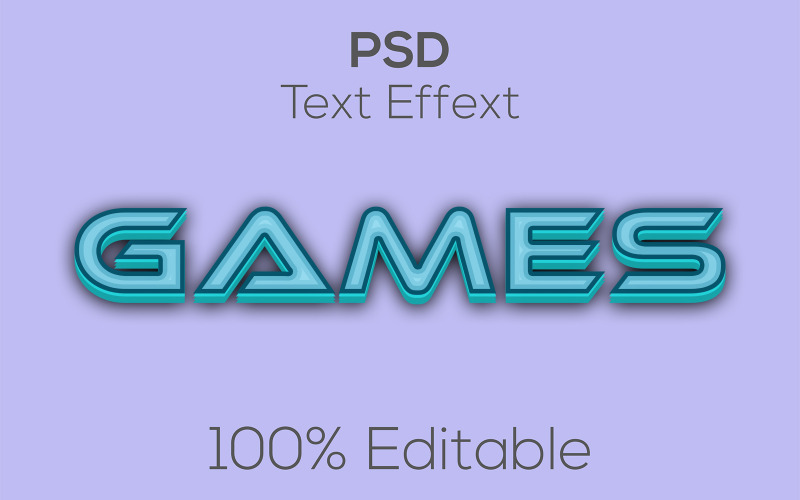 Spel | 3D-spel | Moderna spel Psd-texteffekt