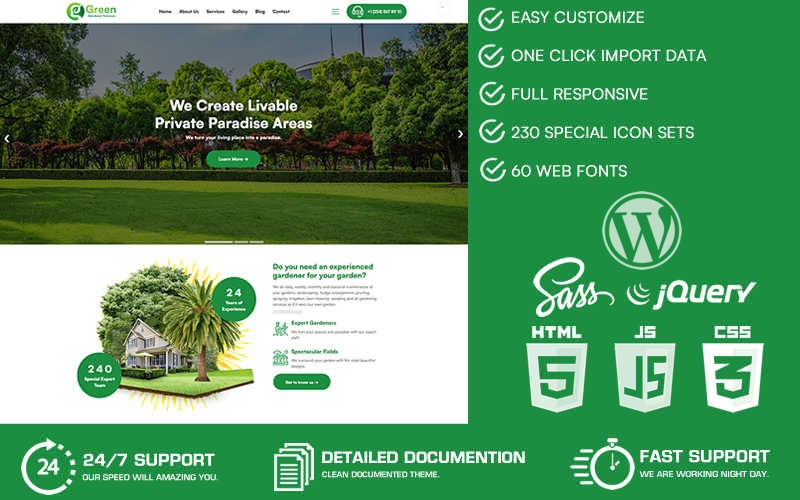 Green - Gardener WordPress Theme