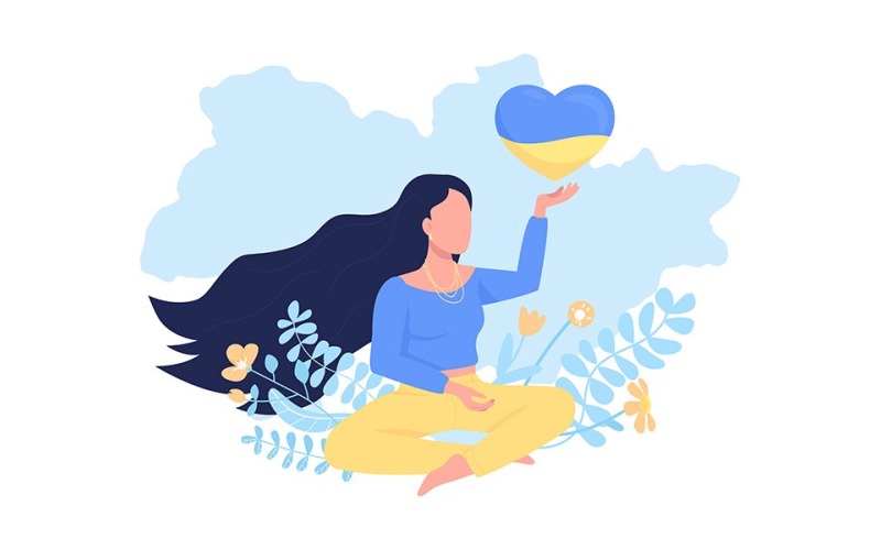 Vrede in Oekraïne vector geïsoleerde illustratie