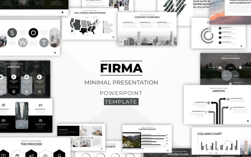 FIRMA - Minimale PowerPoint-sjabloon