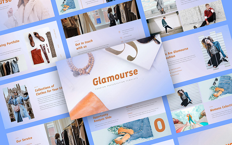 Glamourse - Modelo de Apresentação de PowerPoint de Moda