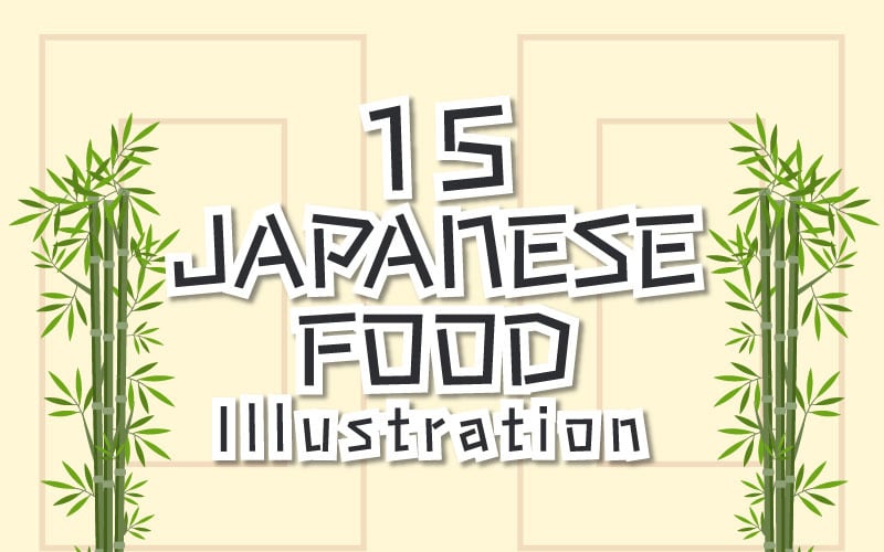 15 Japán étel illusztráció