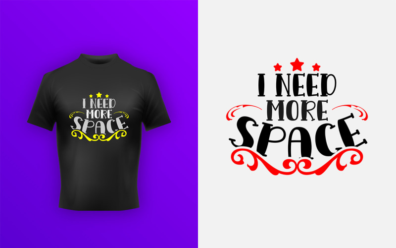 Kreativ typografi T-shirt design Premium vektor mall