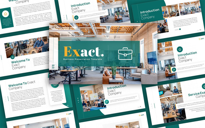 Modèle de présentation PowerPoint polyvalent d'entreprise exacte