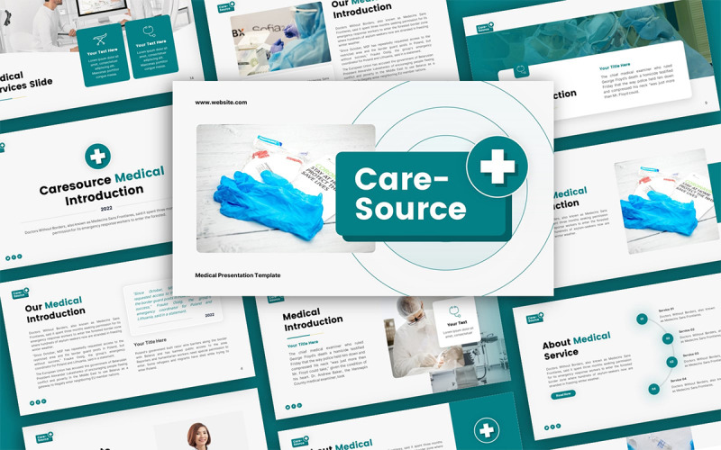 Modello di presentazione PowerPoint multiuso Caresource Medical