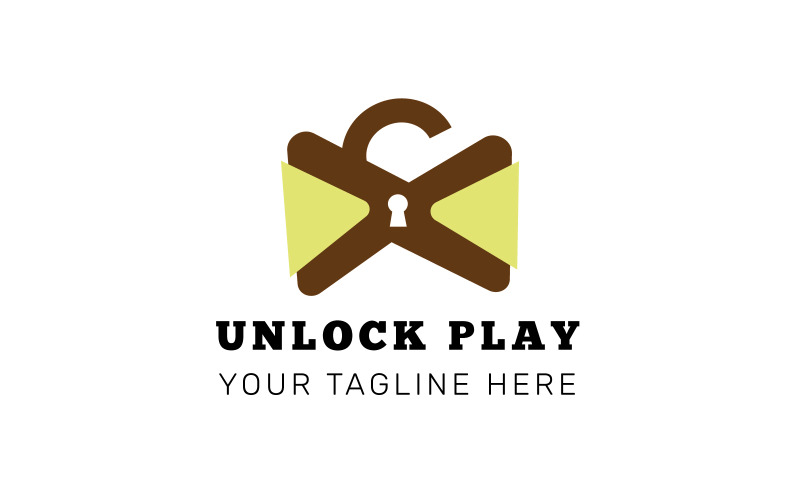 Ontgrendel Play Logo-ontwerpsjabloon voor uw online startende bedrijf