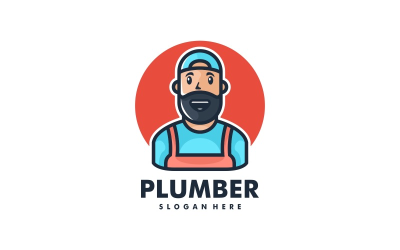 Plumber Mascot Cartoon Logo