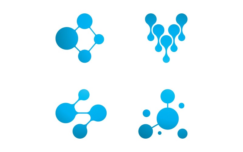 分子科学矢量标志设计 V5