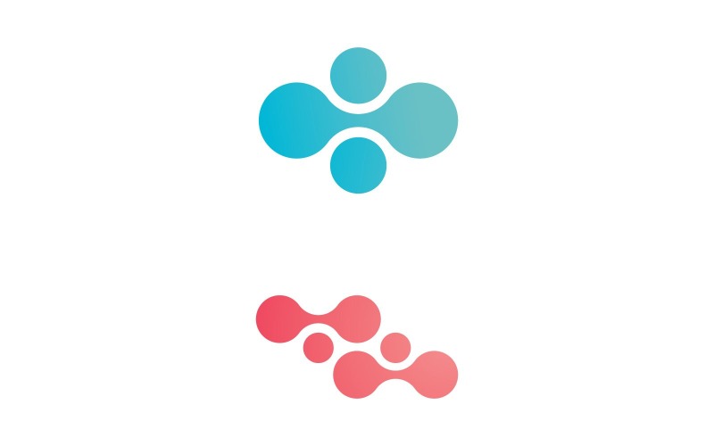 Molecuul Wetenschap Vector Logo Ontwerp V2