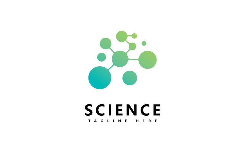 Molecuul Wetenschap Vector Logo Ontwerp V3