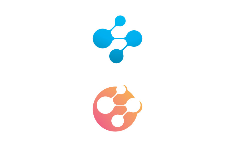 Molecuul Wetenschap Vector Logo Ontwerp V6