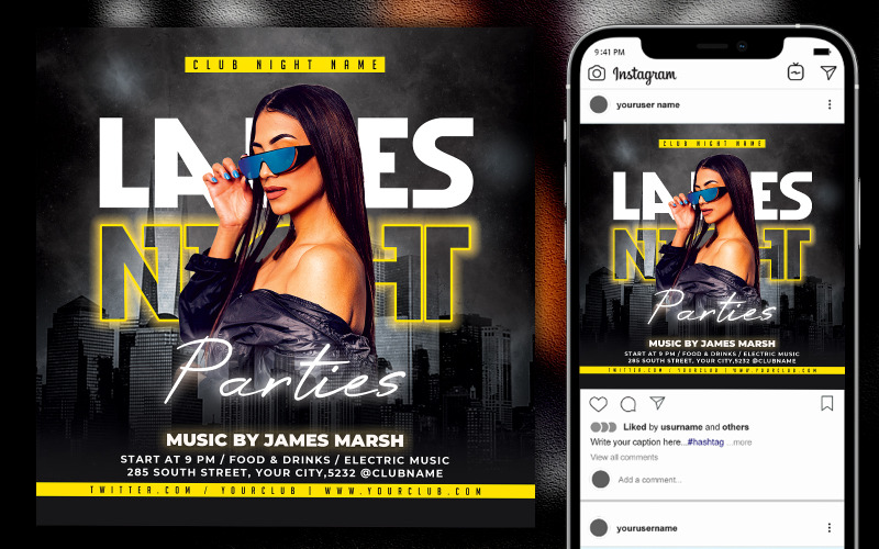 Solo Black Party-Flyer-Vorlage