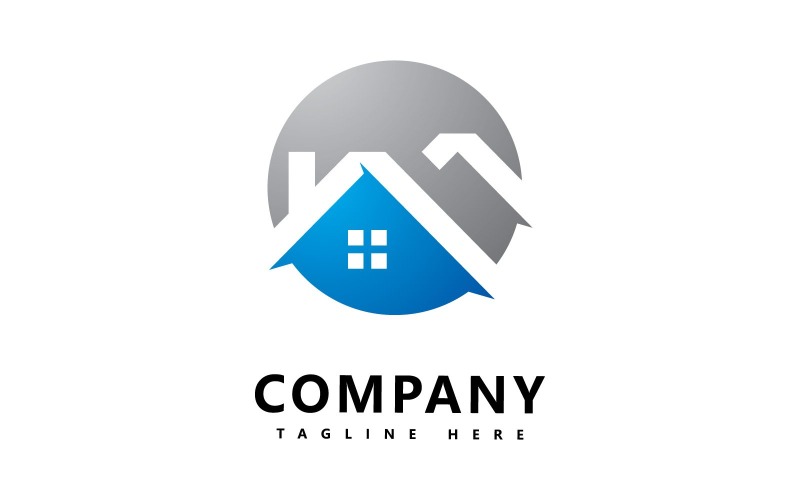 Vastgoed Vector Logo Ontwerp V7