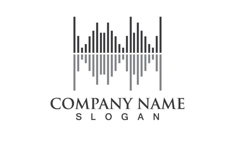 Эквалайзер Sound Logo Vector Illustration Design V1
