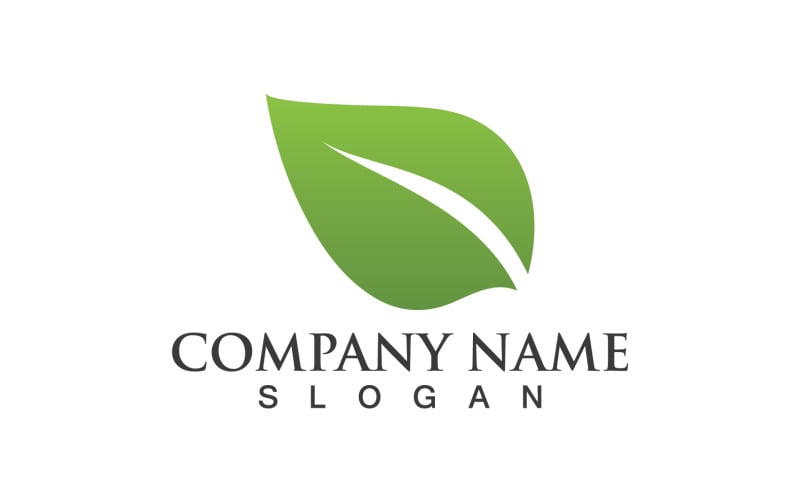 Green Leaf Ecology Logo Nature Vector V5
