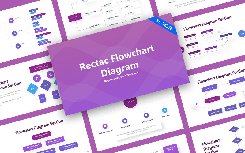 Rectac Flowchart Diagram Infographic Keynote Template