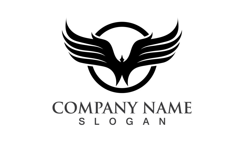 Vleugels Logo Vector pictogram symbool Iillustration ontwerpsjabloon V2