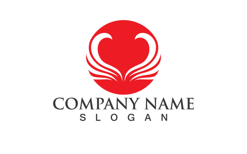 Wings Logo Vector Icon Simbolo Iillustration Design Template V10
