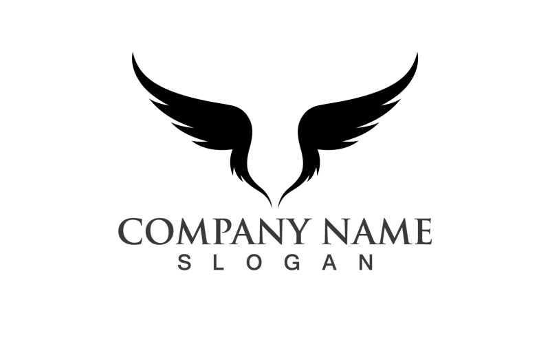 Wings Logo Vector Icon Simbolo Iillustration Design Template V18