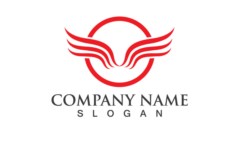 Wings Logo Vector Icon Simbolo Iillustration Design Template V25