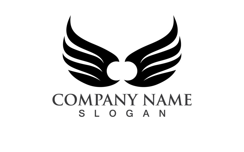Wings Logo Vector Icon Simbolo Iillustration Design Template V28