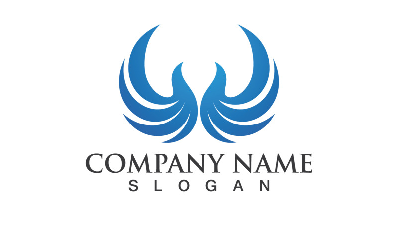 Wings Logo Vector Icon Simbolo Iillustration Design Template V30